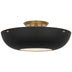 Hand-Rubbed Antique Brass with Matte Black Glass and Black Shade
