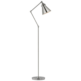 Buy polished-nickel-and-metal-shade Parkington Floor Lamp by Visual Comfort Signature