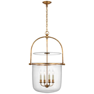 Buy gilded-iron-with-clear-glass-glass-and-clear-shade Lorford Lantern by Visual Comfort Signature