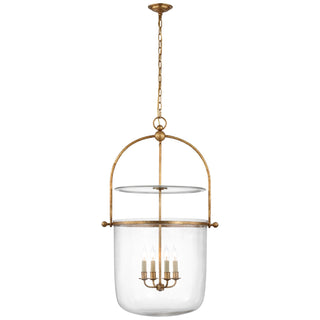 Buy gilded-iron-with-clear-glass-glass-and-clear-shade Lorford Outdoor (Damp) Lantern by Visual Comfort Signature