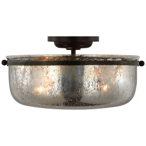 Lorford Outdoor (Damp) Flush Mount Ceiling Light by Visual Comfort Signature