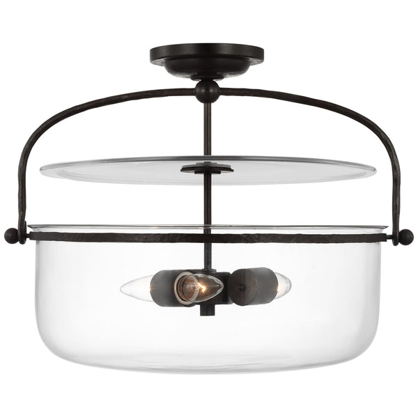 Lorford Outdoor (Damp) Semi-Flush Mount Ceiling Light by Visual Comfort Signature