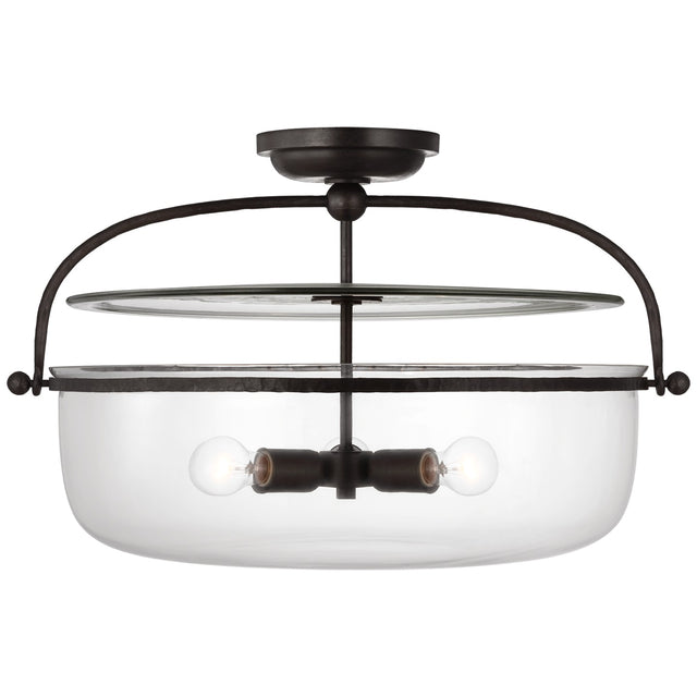 Lorford Outdoor (Damp) Flush Mount Ceiling Light by Visual Comfort Signature