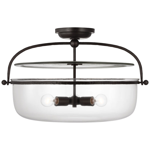 Lorford Outdoor (Damp) Semi-Flush Mount Ceiling Light by Visual Comfort Signature
