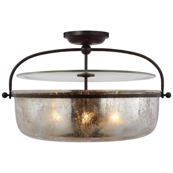 Lorford Outdoor (Damp) Flush Mount Ceiling Light by Visual Comfort Signature