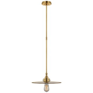 Buy antique-burnished-brass-with-antique-burnished-brass-glass Parkington Outdoor (Damp) Pendant by Visual Comfort Signature