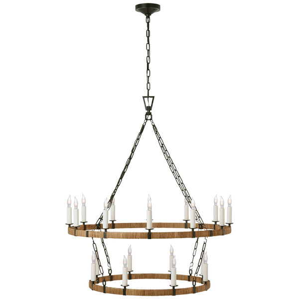 Darlana Wrapped Outdoor (Damp) Chandelier by Visual Comfort Signature