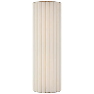 Buy polished-nickel-with-linen-glass-and-natural-cream-shade Palati Outdoor (Damp) Sconce by Visual Comfort Signature