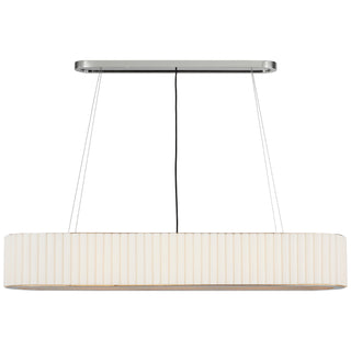 Buy polished-nickel-with-linen-glass-and-natural-cream-shade Palati Chandelier by Visual Comfort Signature
