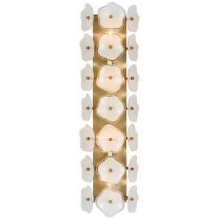 Buy soft-brass-with-cream-tinted-glass-glass-and-natural-cream-shade Leighton Outdoor (Damp) Sconce by Visual Comfort Signature