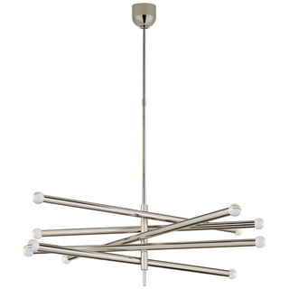 Buy polished-nickel-with-clear-glass-glass-and-clear-shade Rousseau Outdoor (Damp) Chandelier by Visual Comfort Signature