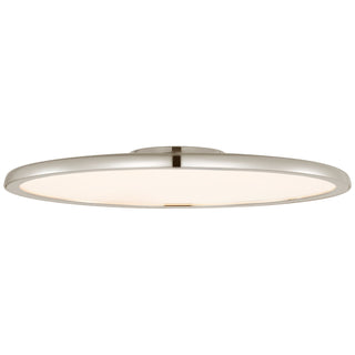 Buy polished-nickel-and-white-shade Dot Outdoor (Damp) Flush Mount Ceiling Light by Visual Comfort Signature