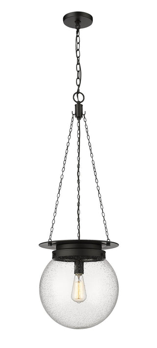 Buy matte-black-with-clear-seedy-glass-and-clear-seedy-shade Calhoun Pendant by Z-Lite