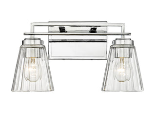 Buy chrome-with-clear-glass-and-clear-textured-shade Lyna Vanity by Z-Lite