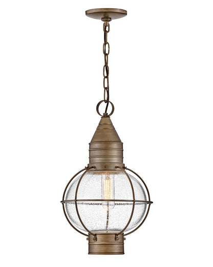 Cape Cod Hanging Lanterns by Hinkley – Lights: 1 Light (11.00"L x 11.00"W x 19.25"H) – Finish: Burnished Bronze with Clear Seedy Glass and Clear Seedy Shade – Hinkley-2202BU