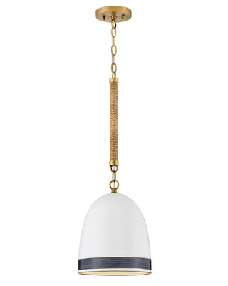 Buy heritage-brass-with-off-white-ceramic-glass-and-white-shade Nash Pendant by Hinkley