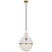 Hand-Rubbed Antique Brass with Clear Glass and White Glass Glass and Multicolor Shade