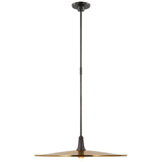 Buy bronze-with-hand-rubbed-antique-brass-glass Truesdell Outdoor (Damp) Pendant by Visual Comfort Signature