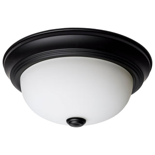 Buy matte-black-with-opal-glass-and-opal-shade Outdoor (Damp) Flush Mount Ceiling Light by Nuvo Lighting