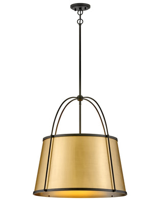 Buy black-and-metal-shade Clarke Chandelier by Hinkley