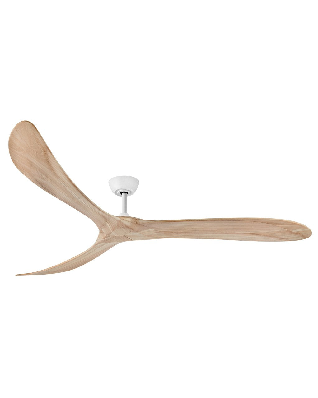 Swell Ceiling Fan (Light Kit Available) by Hinkley – Size: 80.00"L x 80.00"W x 13.75"H – Finish: Matte White Finish with Natural Blades – Hinkley-903880FMW-NDD