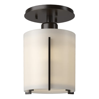 Buy oil-rubbed-bronze Exos Glass Semi Flush Mount Light by Hubbardton Forge