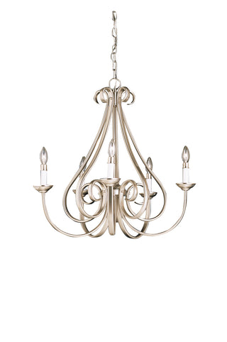 Buy brushed-nickel-with-satin-etched-seeded-glass Dover Chandelier by Kichler