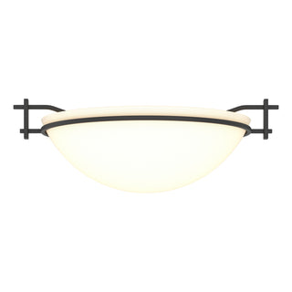 Buy black-with-opal-glass-gg-glass-and-white-shade Moonband Semi-Flush Mount Ceiling Light by Hubbardton Forge
