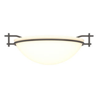 Buy oil-rubbed-bronze-with-opal-glass-gg-glass-and-white-shade Moonband Flush Mount Ceiling Light by Hubbardton Forge