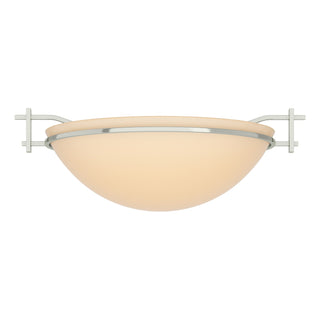Buy sterling-with-sand-glass-ss-glass-and-amber-brown-shade Moonband Semi-Flush Mount Ceiling Light by Hubbardton Forge