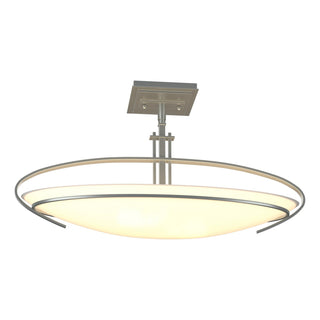 Buy vintage-platinum-with-opal-glass-gg-glass-and-white-shade Mackintosh Flush Mount Ceiling Light by Hubbardton Forge
