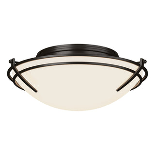 Buy oil-rubbed-bronze-with-opal-glass-gg-glass-and-white-shade Tryne Flush Mount Ceiling Light by Hubbardton Forge