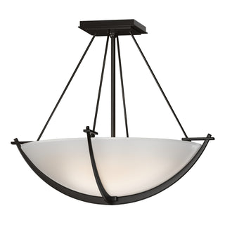 Buy oil-rubbed-bronze-with-opal-glass-gg-glass-and-white-shade Compass Semi-Flush Mount Ceiling Light by Hubbardton Forge