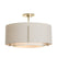 Modern Brass with Natural Anna Inner Shade & Flax Outer Shade Glass and White Shade