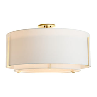 Buy modern-brass-with-natural-anna-inner-shade-natural-anna-outer-shade-glass-and-woven-natural-shade Exos Semi-Flush Mount Ceiling Light by Hubbardton Forge