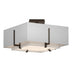 Bronze with Natural Anna Inner Shade & Natural Anna Outer Shade Glass and White Shade