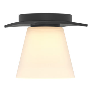 Buy black-with-opal-glass-gg-glass-and-white-shade Wren Semi-Flush Mount Ceiling Light by Hubbardton Forge