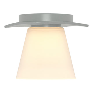 Buy vintage-platinum-with-opal-glass-gg-glass-and-white-shade Wren Semi-Flush Mount Ceiling Light by Hubbardton Forge