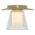 Modern Brass with Clear Glass with Opal Diffuser (ZU) Glass and Clear Shade