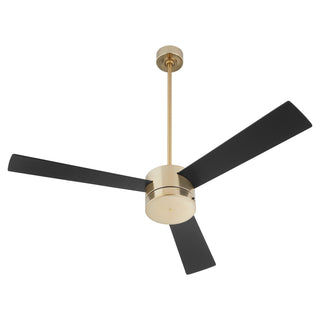 Buy aged-brass-finish-with-matte-black-and-reversible-walnut-blades 3-Blades Allegro Ceiling Fan by Oxygen