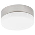 Satin Nickel with Polycarbonate Glass and White Shade