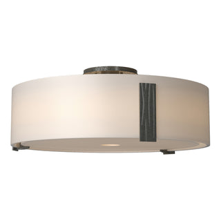 Buy natural-iron-with-opal-glass-gg-glass-and-white-shade Impressions Semi-Flush Mount Ceiling Light by Hubbardton Forge