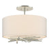 Vintage Platinum with Flax Shade (SE) Glass and Natural/Cream Shade