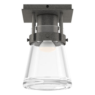 Buy natural-iron-with-clear-glass-zm-glass-and-clear-shade Erlenmeyer Semi-Flush Mount Ceiling Light by Hubbardton Forge