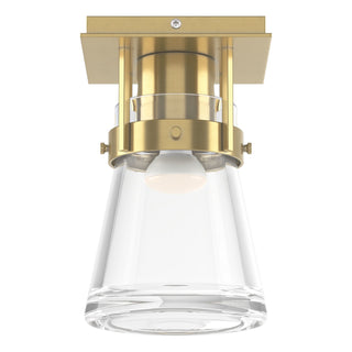 Buy modern-brass-with-clear-glass-zm-glass-and-clear-shade Erlenmeyer Semi-Flush Mount Ceiling Light by Hubbardton Forge