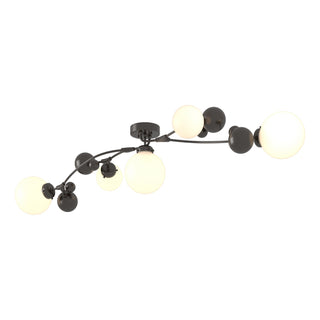Buy oil-rubbed-bronze-with-opal-glass-gg-glass-and-white-shade Sprig Semi-Flush Mount Ceiling Light by Hubbardton Forge