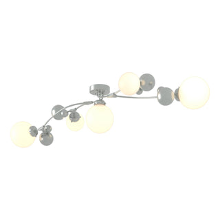 Buy vintage-platinum-with-opal-glass-gg-glass-and-white-shade Sprig Semi-Flush Mount Ceiling Light by Hubbardton Forge