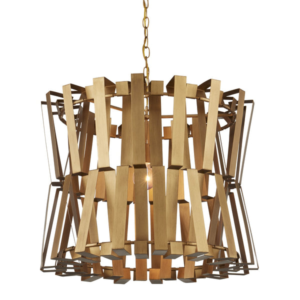 Chaconne Brass Chandelier Chandelier by Currey and Company