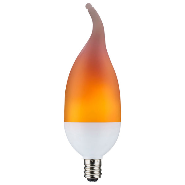 Flame Tip 2 Watt E12 B11 120V Outdoor (Damp)LED 1400k Light Bulb by Satco