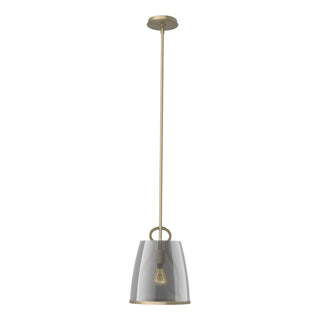 Buy soft-gold-with-plated-smoke-glass-ps-glass-and-smoke-shade Caliper Pendant by Hubbardton Forge